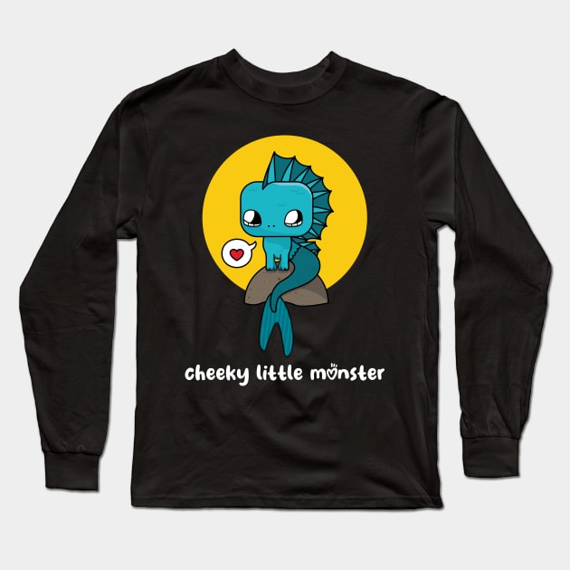 Cheeky little monster (on dark colors) Long Sleeve T-Shirt by Messy Nessie